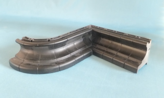 Example column base quarter with spacers and 90 degree angles.