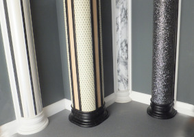 Example columns integrating with skirting board.